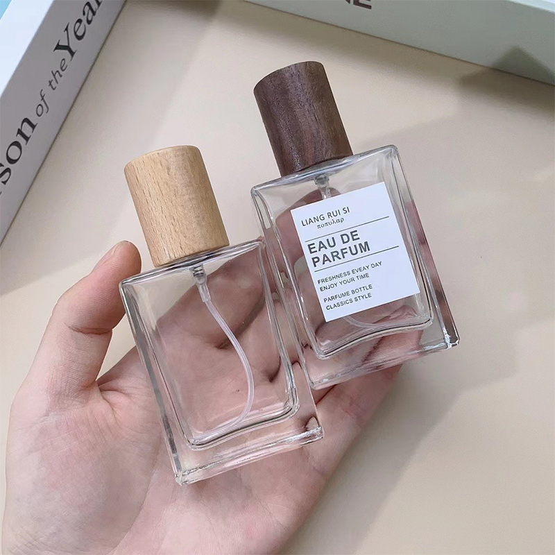 Perfume Fragrance Story - 15/30/50 ミリリットル正方形ガラス香水瓶クリアスプレーボトル包装ボトル詰め替えアトマイザー旅行化粧品容器