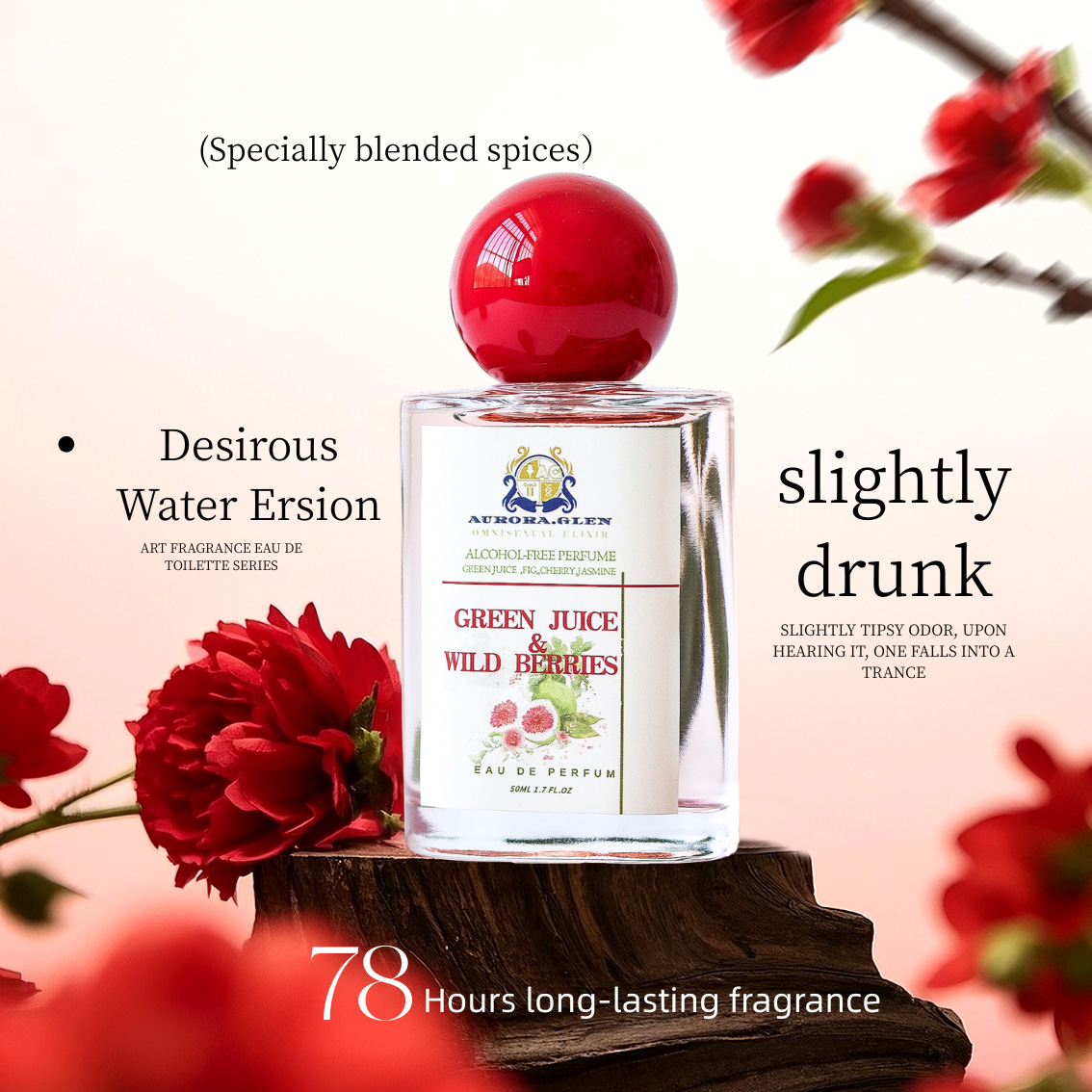 Fragrance World Perfume - ブランドオリジナル イチジクグリーンリーフの香りのパルファムオイル 女性用 50ml ロマンチックなデートに最適な長時間持続するフローラルの香り
