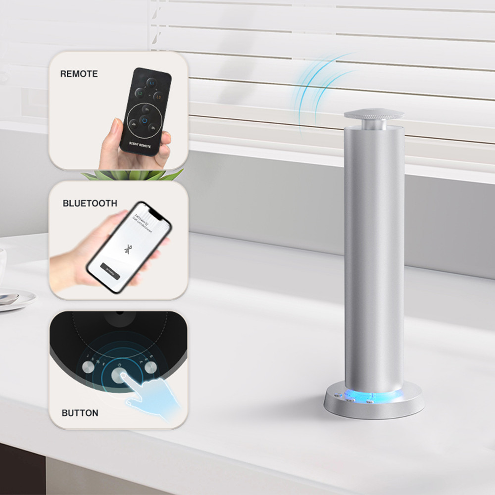 Fragrance World Perfume - ホームフレグランス香水Bluetoothアロマディフューザーバッテリー金属素材エアフレーバー120MLエッセンシャルオイル容量カラムマシン