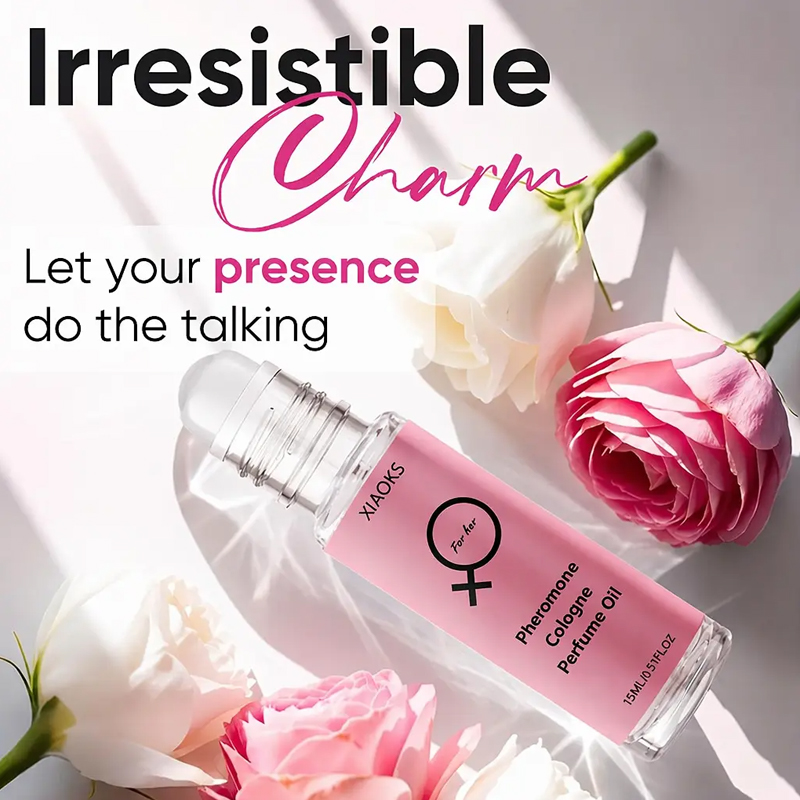Perfume Fragrance Enhancer - 女性用フェロモン香水、ロールオンタイプで高級感のあるデザイン。 魅惑的な花の香り、自然で爽やか、長時間持続する香り、優しく刺激が少ない、歩くとドーパミンが増える、甘い香りで魅力を高め、異性を惹きつける。 ポケットサイズ、敏感肌にも適しています、昼夜問わず使用可能、完璧なホリデーギフト、デートやパーティーなどの様々な特別な機会に最適です。