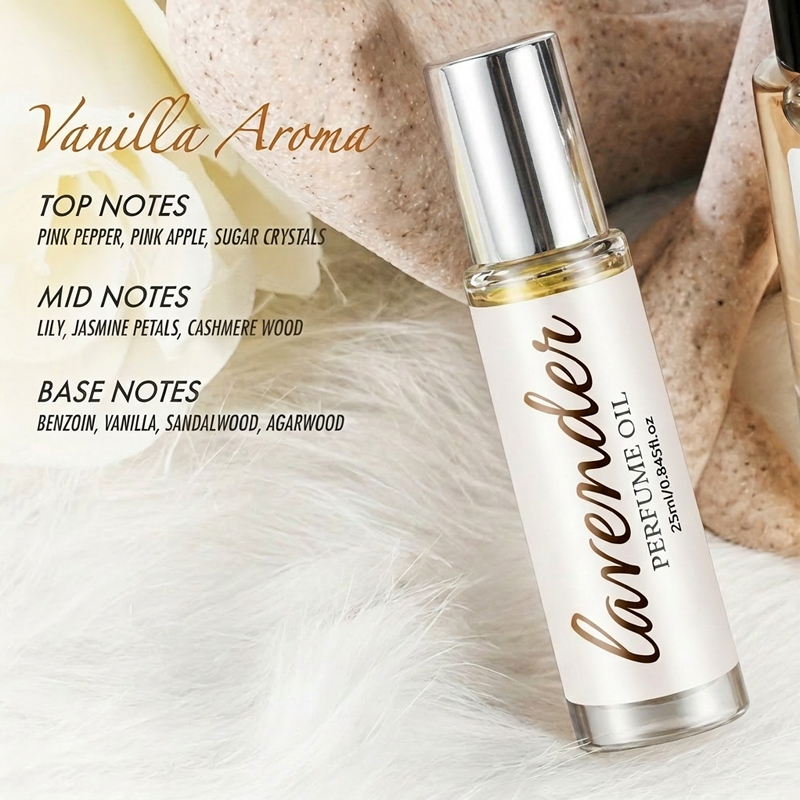 バニラフレグランス香水エッセンシャルオイルスプレー、25ml - Perfume Fragrance Enhancer のレビューと価格