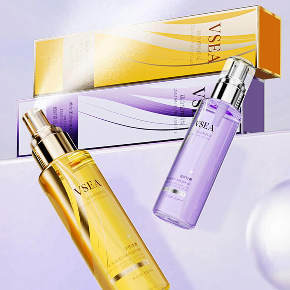 フレグランスヘアオイルスプレーは、栄養を与え、枝毛を改善し、 - Perfume Fragrance Enhancer のレビューと価格