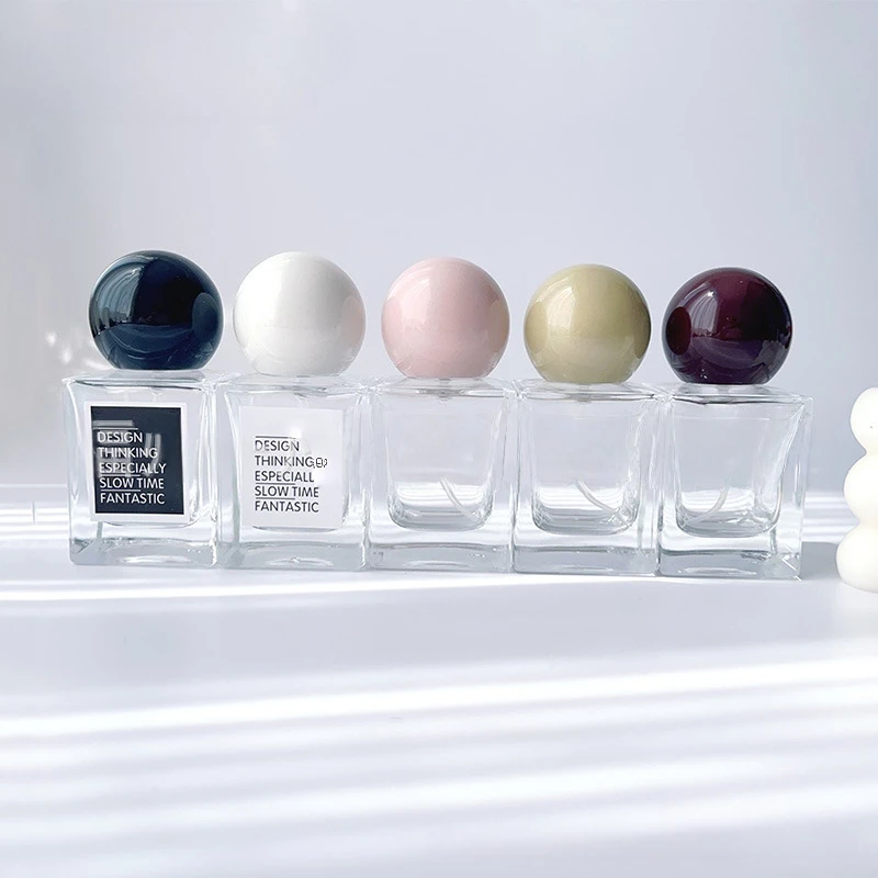 30ml香水瓶ガラス製ラインミスト香水アトマイザー木製蓋付き - Perfume Fragrance Story のレビューと価格